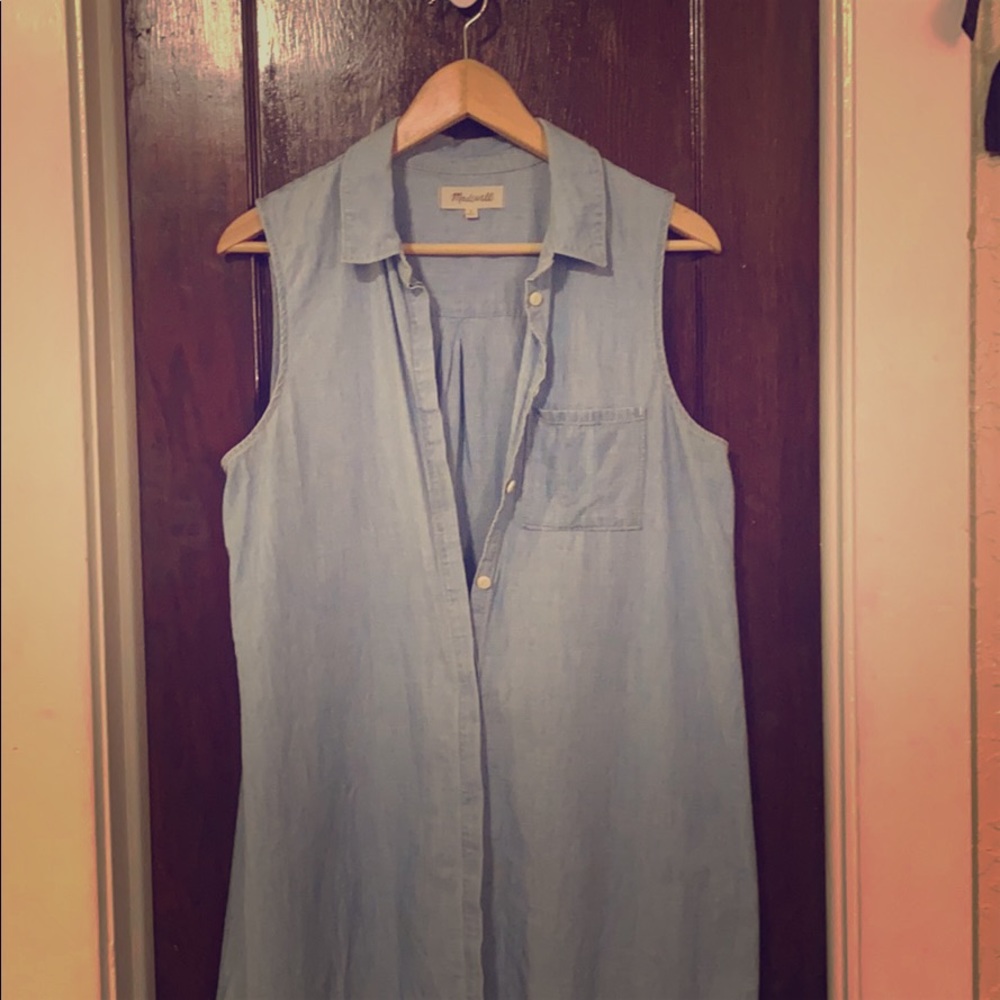 Madewell Light Blue Sleeveless Dress